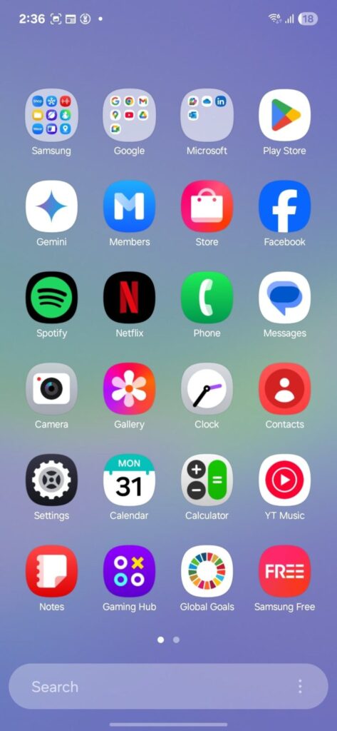 بررسی گوشی سامسونگ A36